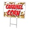 Signmission Caramel Corn Yard Sign & Stake outdoor plastic coroplast window, C-2436 Caramel Corn C-2436 Caramel Corn - alternate 1